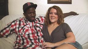 busty redhead mishy snow gets pounded by her black boyfriend.