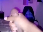 Teen jerks bbc and busts a nice load