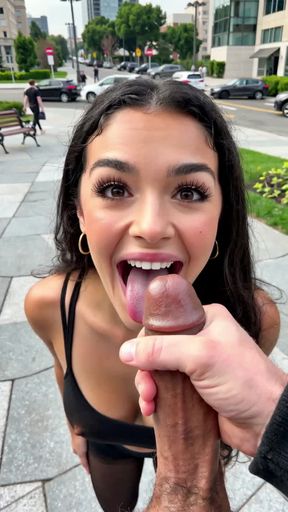 facial, a young, dark haired Caucasian woman, video created by AI