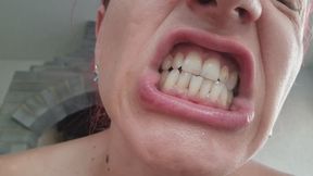 CHAIN SMOKING CLOSE-UP – WATCH MY MOUTH, LIPS & TEETH
