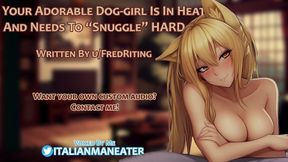 Your precious puppy gets drenched in hot cum, begging for more