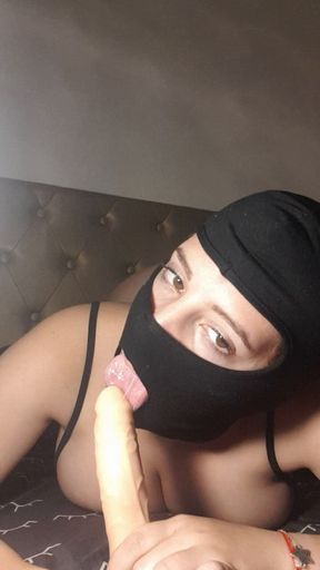 SUCKING & FUCKING A DILDO UNTILL ORGASM