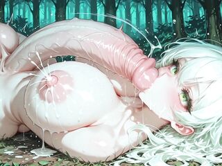 Green-Haired Shemale hentai in Forest: Intensive Milking & Multiple Cumshots (AI Generated)