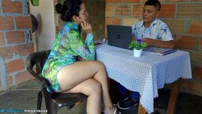 Job Interview Ends with Cum in Her Mouth for Slut