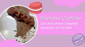 FOOT TRAMPLING : LICK SMASHED MACARONS OFF MY FEET