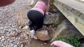 Latina babe gives a messy blowjob before getting creampied
