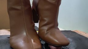 686 CBT on the ballbusting board finishing with a bootjob and a hard cumshot.