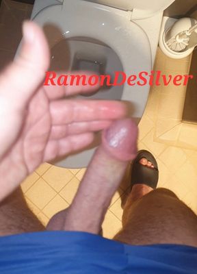 Master Ramon spits, pisses and slaps his naughty hot cock.  Do you want to blow his wounds for a bit?