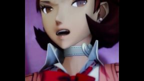 (Persona 3) Yukari fucks on her bed