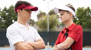 Tennis player trying repair their rivalry