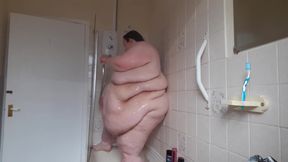 SSBBW Lady Brads shower &amp; belly jiggles