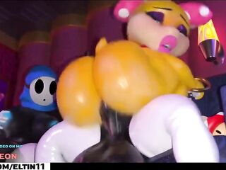 Birdo Hard Futa Screwing With Mario Allies And Getting Huge Creampie - Mario Futanari Anime 4k