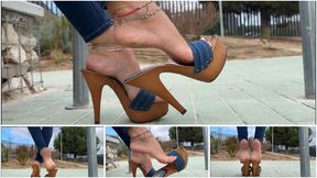 Solesmad dangling kiara Jeans mules in Public
