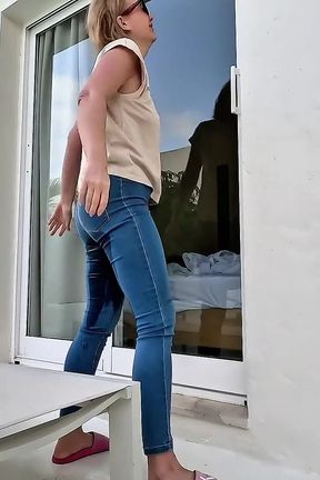 Locked Outside I Couldn't Hold It &amp; Wet My Jeans by the Pool