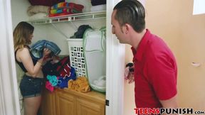 Horny tattoed dude slams delicious teen babe Stacey Leann