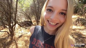 Real Teens - Beautiful Blonde Lily Larimar Gets banged Outdoors