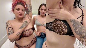 4k 3 girls armpits fetish worship sniffing licking tickling