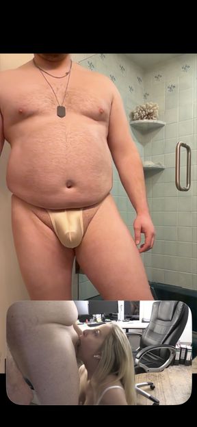 Invisible waist thong show off