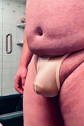 Invisible waist thong show off