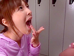 Crazy Japanese model An Mashiro in Exotic Changing Room, Red Head JAV movie