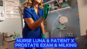 20 min B/G Nurse Luna has Patient X come in for his FIRST prostate exam, watch me examine his VIRGIN ass! And then milk him for a sample in many POVs! Wearing my scrubs and surgical gloves! @MrPatientX