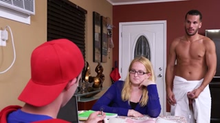 GAYWIRE - Stepdad Fucks His Stepson In Different Position Until He Cums All Over His Face