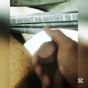 Cum Hard on Bathroom Masturbation Hot Ladyboy