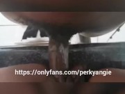 (POV) Step Mom Stuck Sink Fucks Step Son on Kitchen Counter - Amateur
