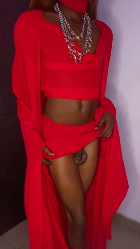 The Lady in Red with Carrot