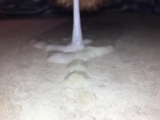 Quickie Masterbation session leads to a huge cum load that I taste
