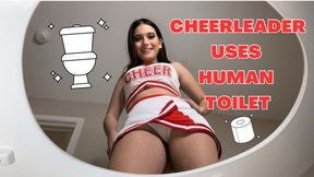 Cheerleader Uses Human Toilet