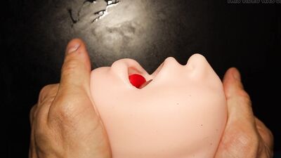 This is the best masturbator in the world and the dick is sticking out of the mouth