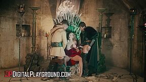 Xander Corvus, Dorian Del Isla And Ella Hughes In Queen Gangbanged One Last Time