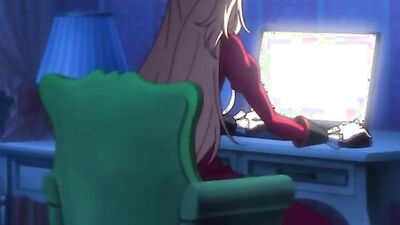 Watch this hot anime babe with huge tits get wild with a cop in full-bosom action