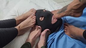 3 DOMMES AND 5 FEET FOR DOMINATE MALE SLAVE MIBBY MANUELA ALBERTINI ANQ EUEEN GODDESS