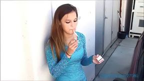 Danielle smoking outside