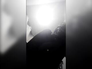 TS cum in chastity cage in dressing room