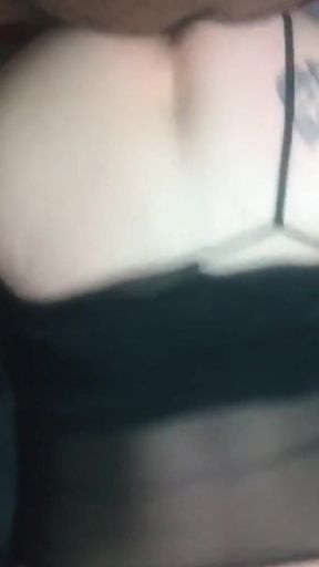 Seductive Black Sexy Lingerie Creamy Chubby Redhead Pussy Backshots