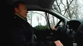 Alluring cougar loves huge member in the car