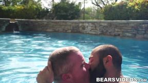 Hot bearded stud Dale Savage fucked bareback on the stairs