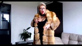 mature bitch in a fur coat... performance by the famous webcam whore and singer aimee hot milf ))