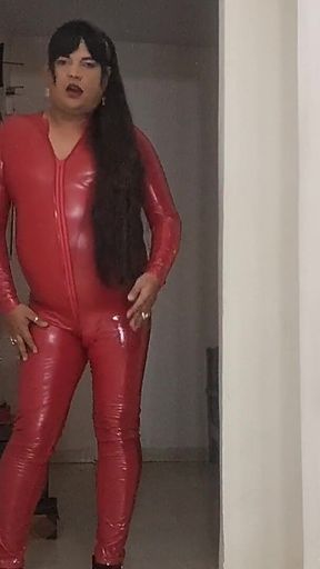 Asthetic Latex Red Doll Looking to Collbarate Entertain You