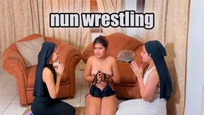 nun wrestling with bondage and gagging 720p