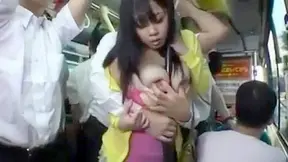 and Fuck in Public - Poor Japanese Girl Wild Ride on a Crowded Bus