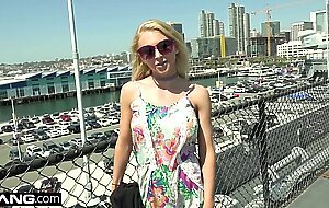 Alix Lynx covers her tits in cum