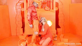 MILF Brittany Bardot Gets Naughty with Officer Steve Q in Orange Room