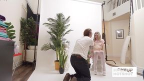 bts - emily jade shows off her pussy during her photoshoot!