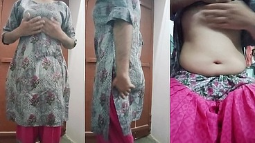Indian Gay Crossdresser Gaurisissy looking like a housewife in Salwar Kurta xxx
