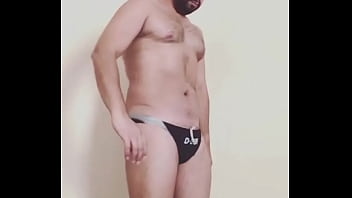 Man modeling speedos