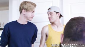 ”Rocky Vallarta helps Markus Kage release juices with their stepdads”